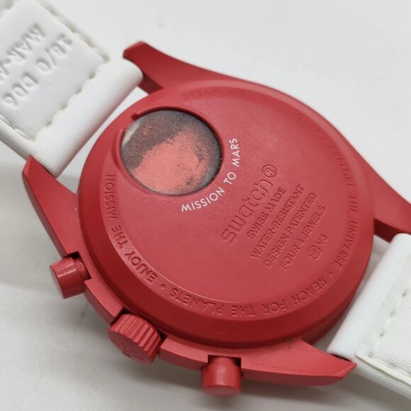 Omega x Swatch Watch 39mm Men's Whites 300-082025 - Picture 6 of 9